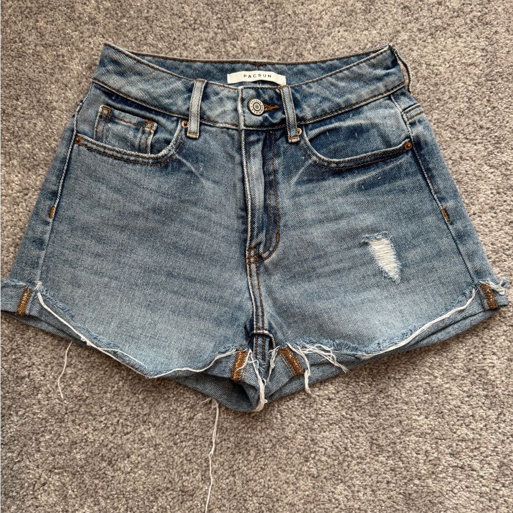 PacSun Distressed Blue Jean Shorts